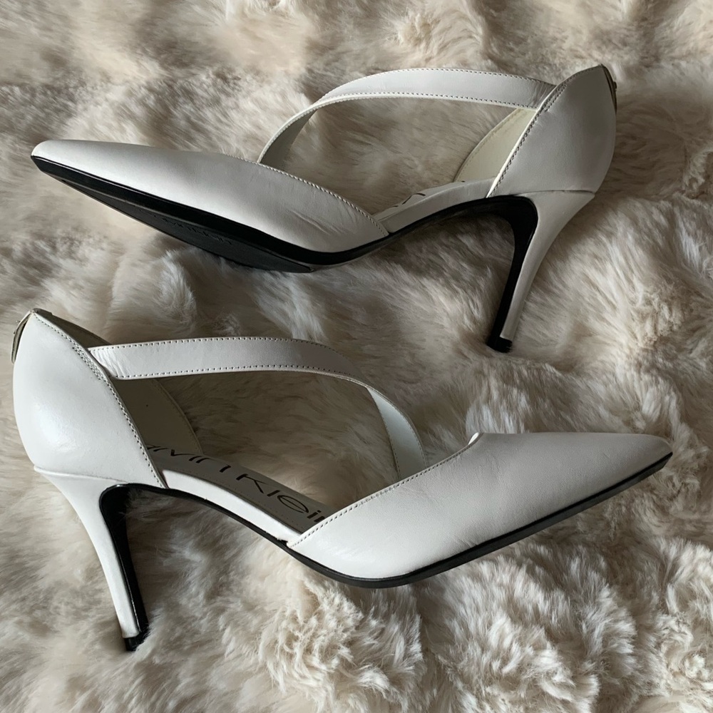 Calvin Klein White Stiletto Heel Pumps, Size 8.5, NEW - Picture 7 of 7